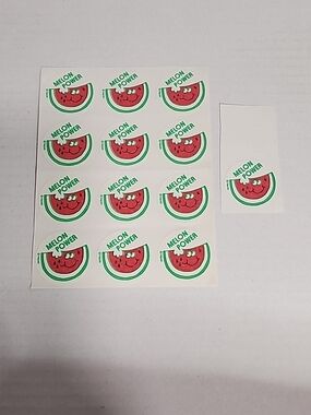 13 TREND Scratch & Sniff Stinky Stickers WATERMELON w/TM MATTE Full Sheet
